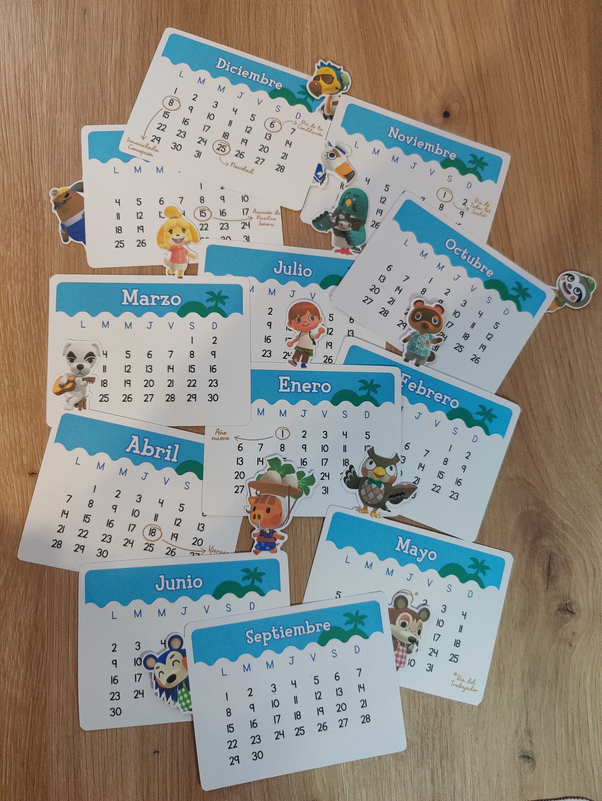 Calendario Animal Crossing 2025 - 2